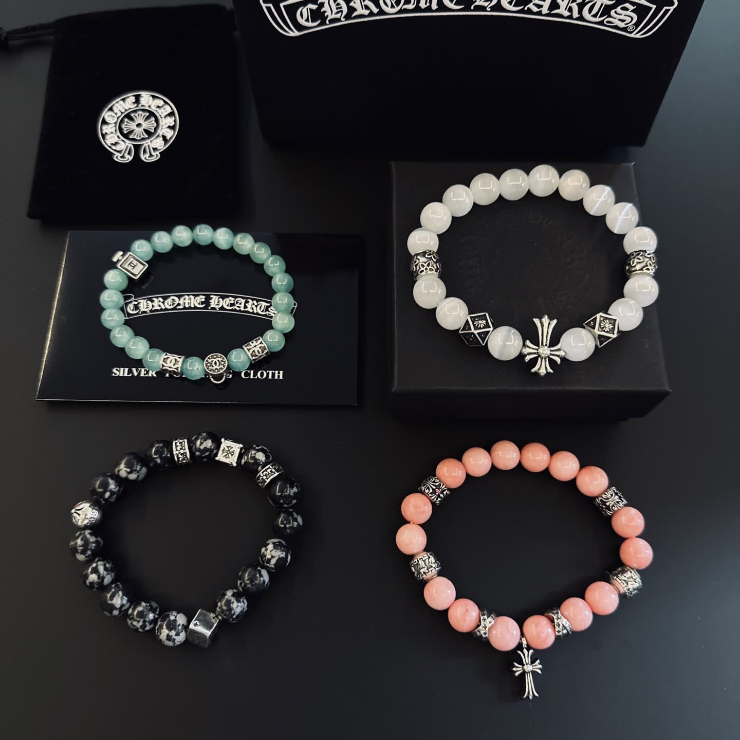 Chrome Hearts Beaded Bracelets Set Chrome Hearts Beaded Bracelets Set